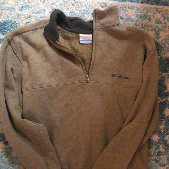 Columbia Sweaters Columbia Half Zip Beige Sweater Poshmark